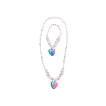 Great Pretenders Galaxy Heart Necklace And Bracelet