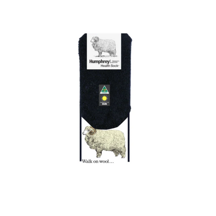 Humphrey Law Fine Wool Black Large Sock