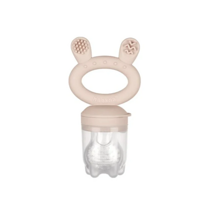 Haakaa Fresh Food Feeder & Cover  Set Blush