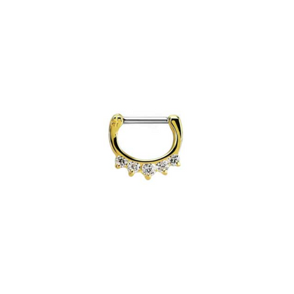 Rossan Bj1306G 18Ct Gold Pl Septum Ring 1.2 8MM