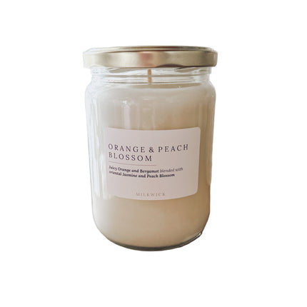Milkwick Orange and  Peach Blossom Candle 500ML