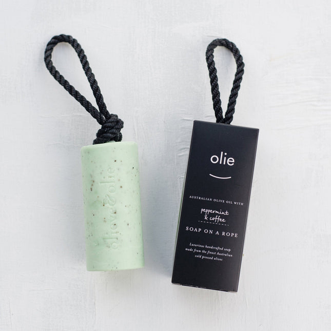 Olieve & Olie Soap On A Rope Peppermint/Coffee 250g