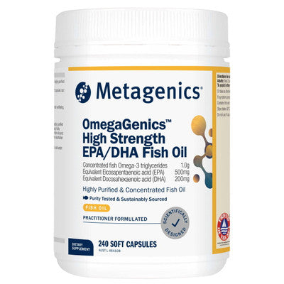 Metagenics Omegagenics High Strength Epa Dha Fish Oil 240 Capsules