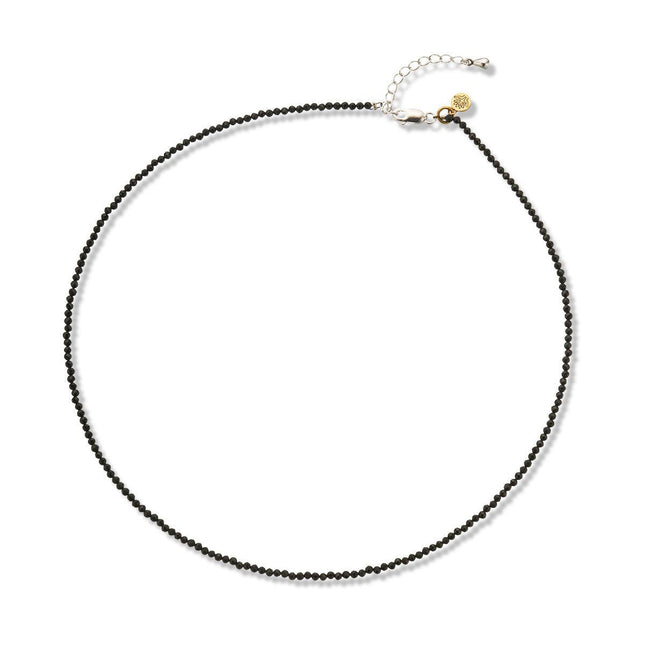 Palas Silver And Onyx Energy Empower Gem Necklace