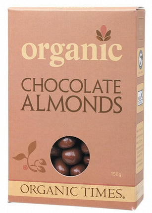 Organic Times Milk Chocolate Almonds 150g