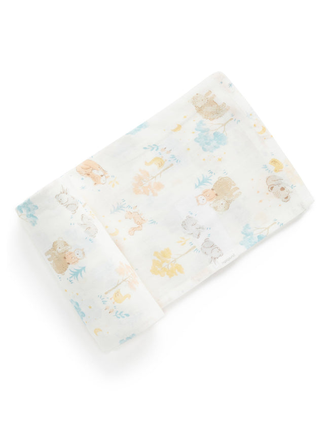 Purebaby Little Nap Printed Muslin Swaddle Wrap 120CM x 120CM