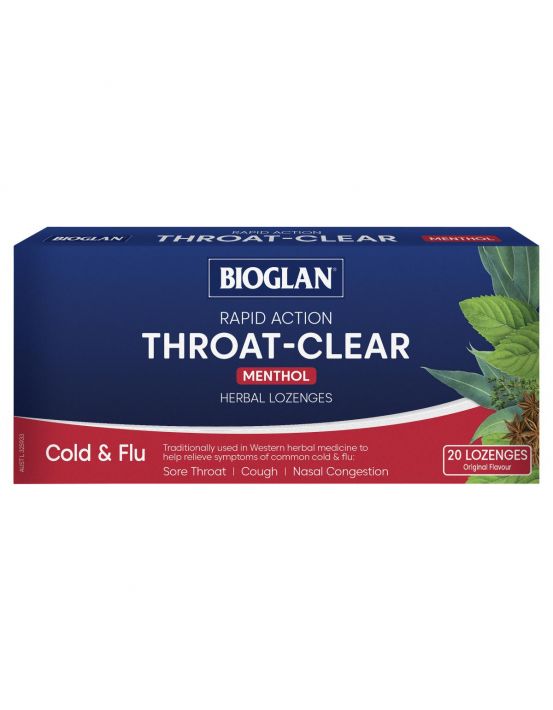Bioglan Throat Clear Original Lozenges 20 (12) - OhYouLuckyDuck.com.au