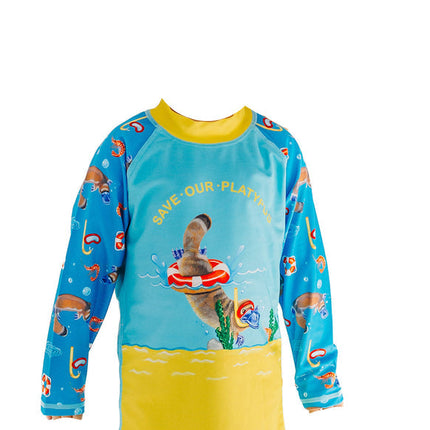 Radicool Australia Save Our Platypus Kids Rashie Upf 50 Plus Size 6