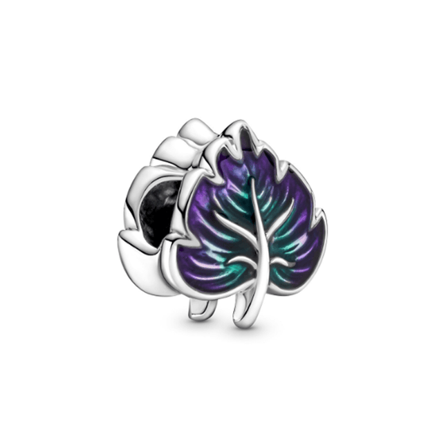 Pandora Purple & Green Leaf Charm - OhYouLuckyDuck.com.au