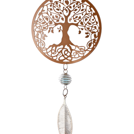 Gibson Gifts Rose Gold Crystal Tree of Life Hanging Charm