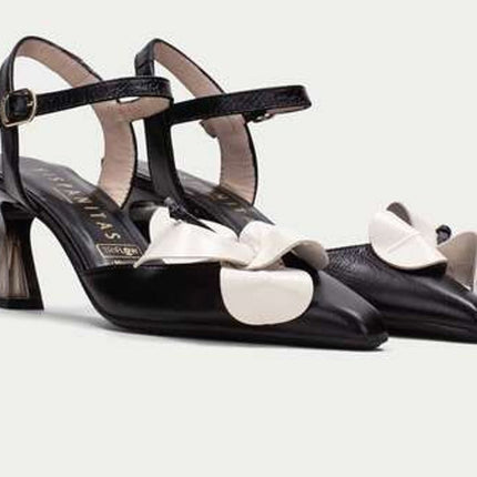 Hispanitas Dalia Black And White Heeled Sandal