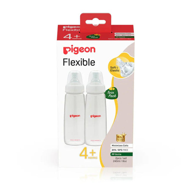 Pigeon Flexible Bottle PP 240Ml 2Pk - OhYouLuckyDuck.com.au