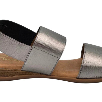 Pinaz 631 Silver Elasticated Sandals