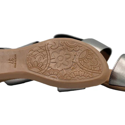 Pinaz 631 Silver Elasticated Sandals