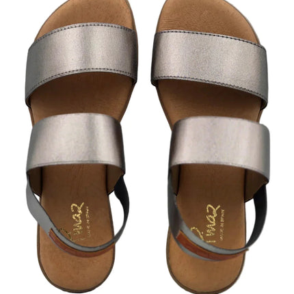 Pinaz 631 Silver Elasticated Sandals