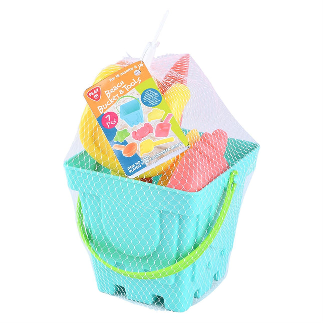Playgo Toys Beach Bucket And Tools Set 7 Piece