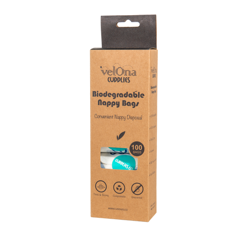 Cuddlies Biodegradable and Compostable Nappy Bags 100 Pack