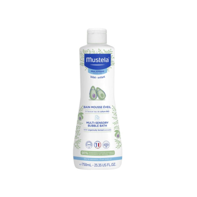 Mustela Multi-Sensory Bubble Bath with Avocado 750ml - OhYouLuckyDuck.com.au