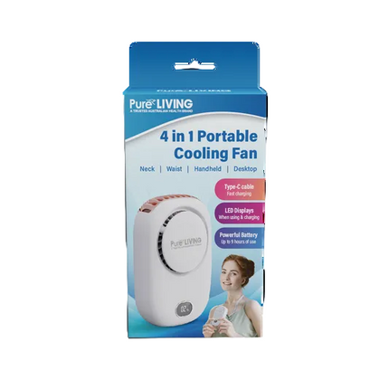 Pure Living Hanging Portable Cooling Fan White