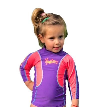 Radicool Child Long Sleeve Purple Coral Shirt Size 2