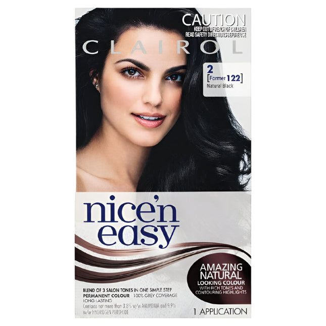 Clairol Nice N Easy Permanent Hair Colour Black 2