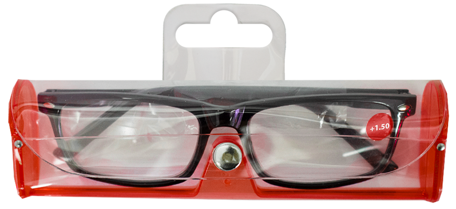 Black Ice Readers Fashion Value Hangsell +1.5 Reading Glasses