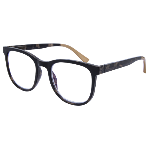 Black Ice Blue Block Readers Reading Glasses +2.0