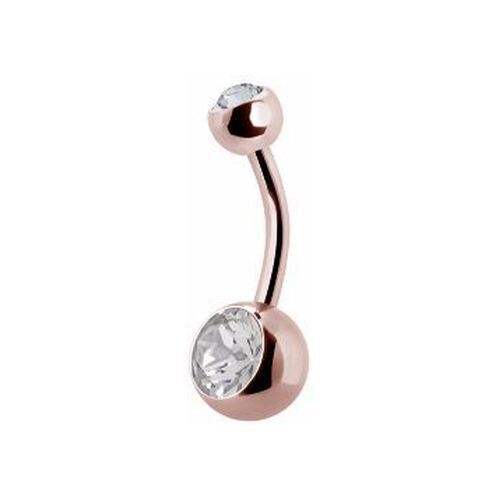 Ross Bj1007R Body Jewellery Rose Gold Jewelled Banana