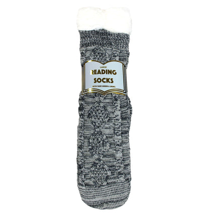 Artico Grey Mix Cable Knot Socks Mens