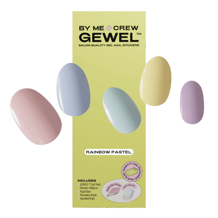 By Me Crew Rainbow Pastel Do It Yourself Gel Nail Stickers