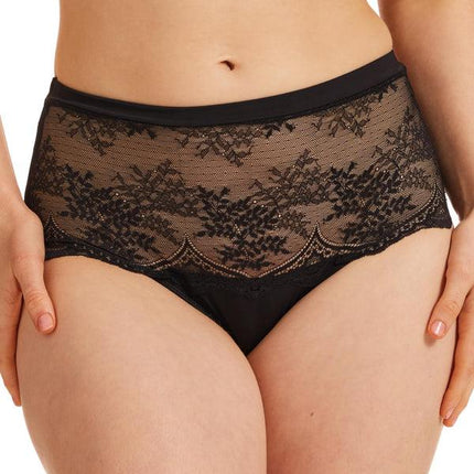 Kayser Recycled Microfibre & Recycled Lace Full Brief - Black - OhYouLuckyDuck.com.au