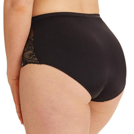 Kayser Recycled Microfibre & Recycled Lace Full Brief - Black - OhYouLuckyDuck.com.au