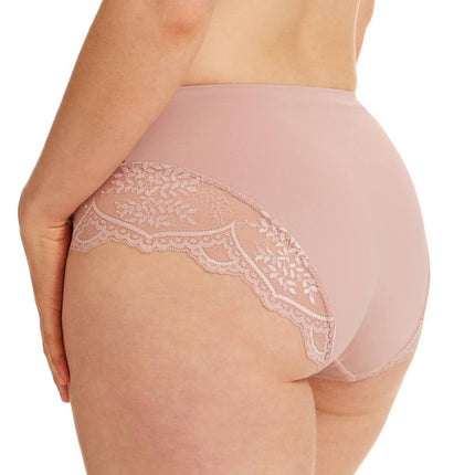 Kayser Recycled Microfibre & Recycled Lace Mid Rise Brief - Blush - OhYouLuckyDuck.com.au