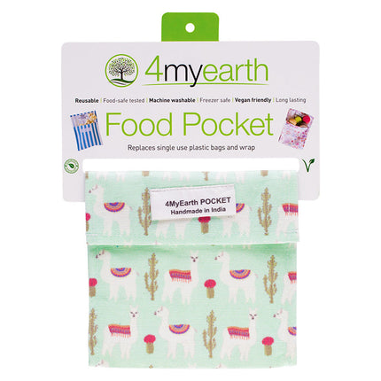 4MyEarth Reusable Food Pocket Llamas 14cm x 14cm
