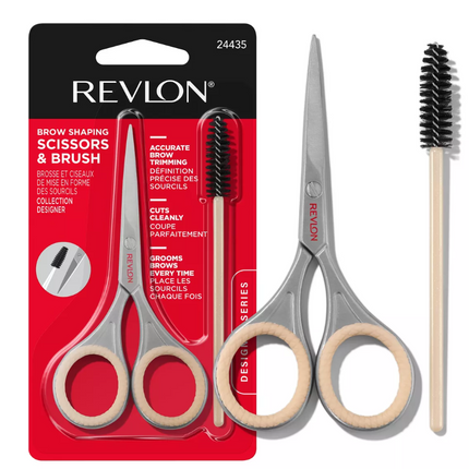 Revlon Designer Series with Brow Scissor and Spoolie Brush Set - 2pc - OhYouLuckyDuck.com.au