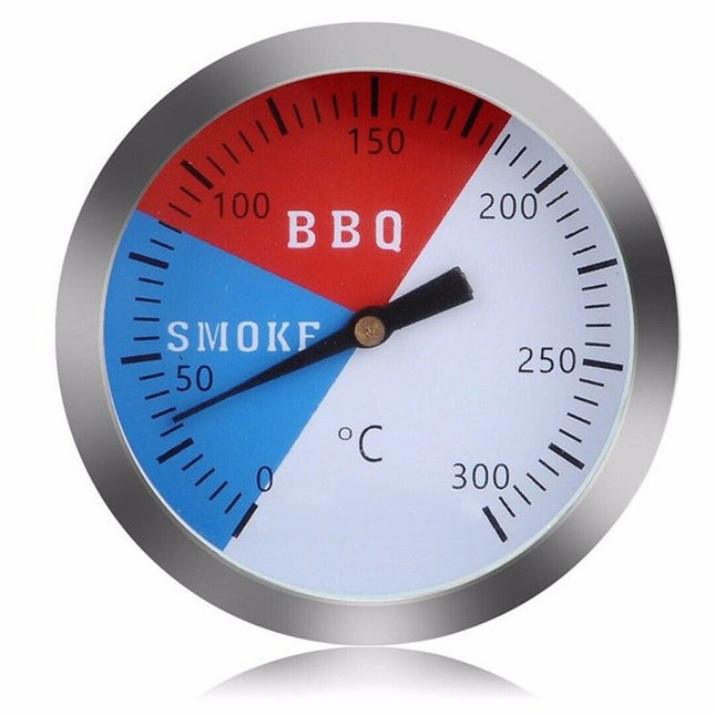 FireUp Thermometer For Hooded BBQ Stainless Steel
