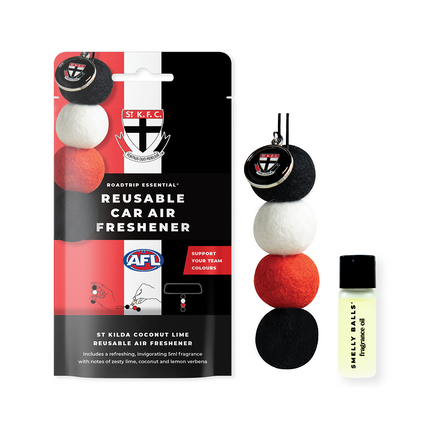 Smelly Balls Roadtrip Essential St Kilda Saints Afl Reusable Car Air Freshener