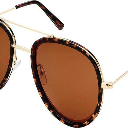 Black Ice Polarised Aviator Sunglasses Women Xr7024 Demi Brown