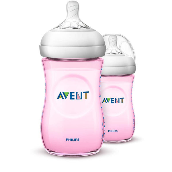 Avent Bottle Natural Pink 260ml 2Pack