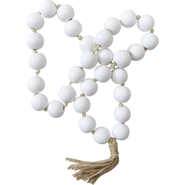 Bead Jumbo Tassel White