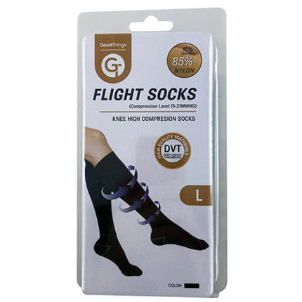 Good Things Knee-High Compression Flight Socks Large