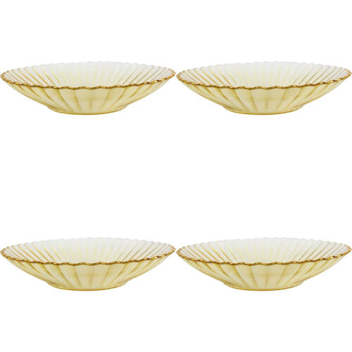 Lavida Glass Dish Decorative Home/Dining Tableware 19.5cm Marrigold/Gold