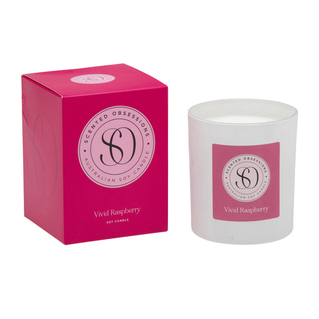 Scented Obsessions Vivid Raspberry Soy Candle 300G