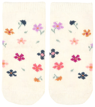 Toshi Organic Jacquard Ankle Socks Wild Flowers for Ages 1-2