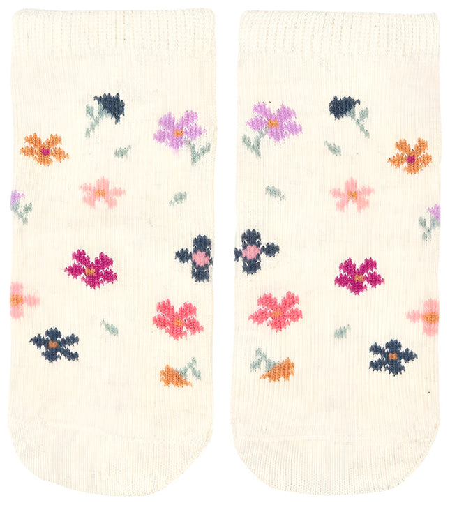 Toshi Organic Jacquard Ankle Socks Wild Flowers for Ages 1-2