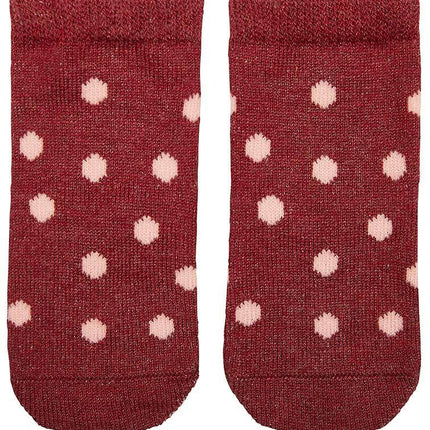 Toshi Jacquard Socks Red with Dots for Babies 6 to 12 Months