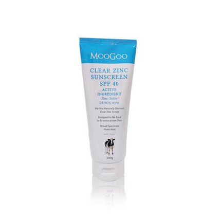 MooGoo Clear Zinc SPF 40 Sunscreen 200g - OhYouLuckyDuck.com.au