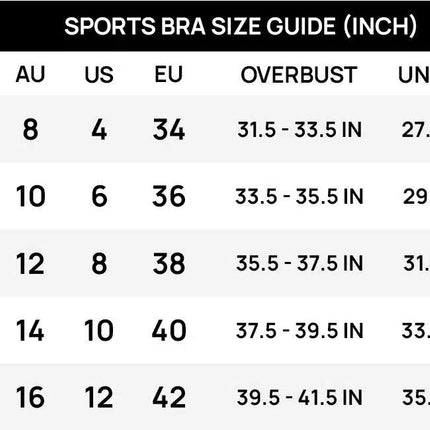 Premium Activewear - Vida Sports Bra - Black - OhYouLuckyDuck.com.au