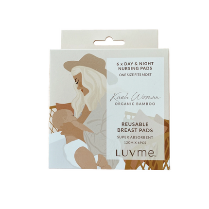 Luvme Kaeh Woman Reusable Bamboo Breast Pads 6 Pack