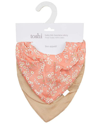 Toshi Baby Bandana Story Gift Set Stephanie Tea Rose 2 Piece